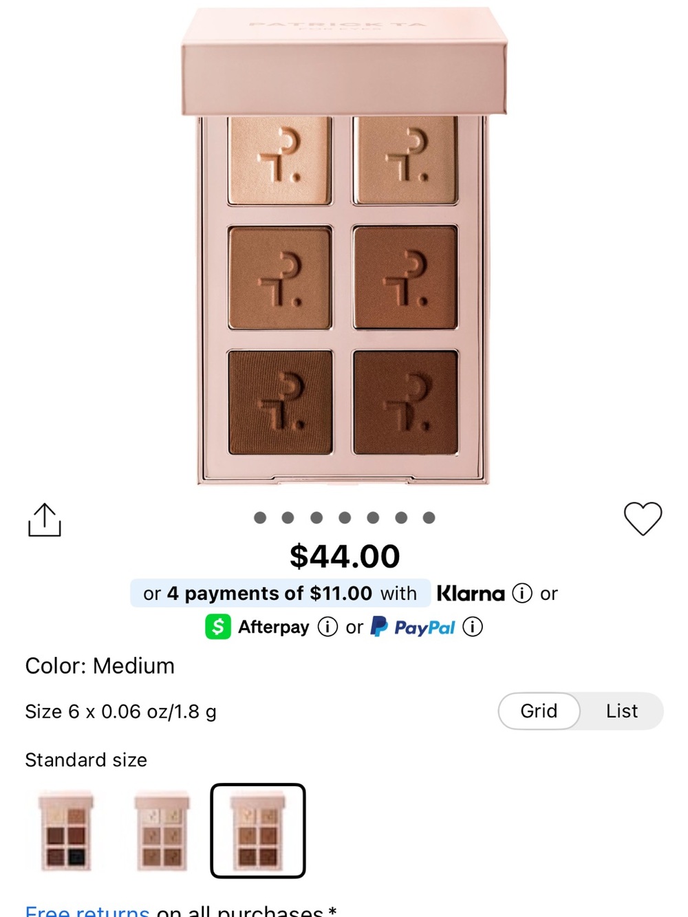 Patrick Ta Medium Neutral Eyeshadow Palette - Warm Beige & Brown